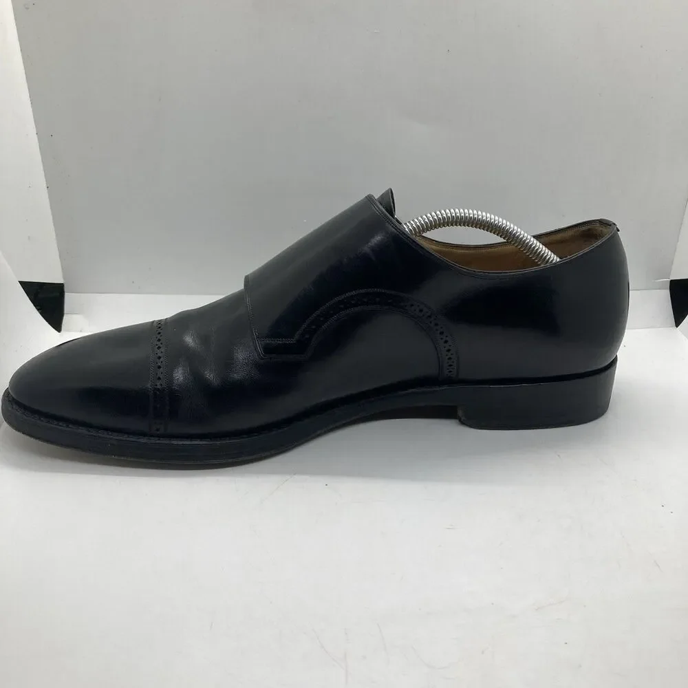 BALLY SCRIBE DOUBLE MONK STRAP Black Mens 9.5 DRESS SHOES